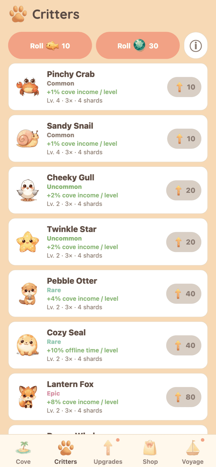 Critter Cove — Collect adorable critters