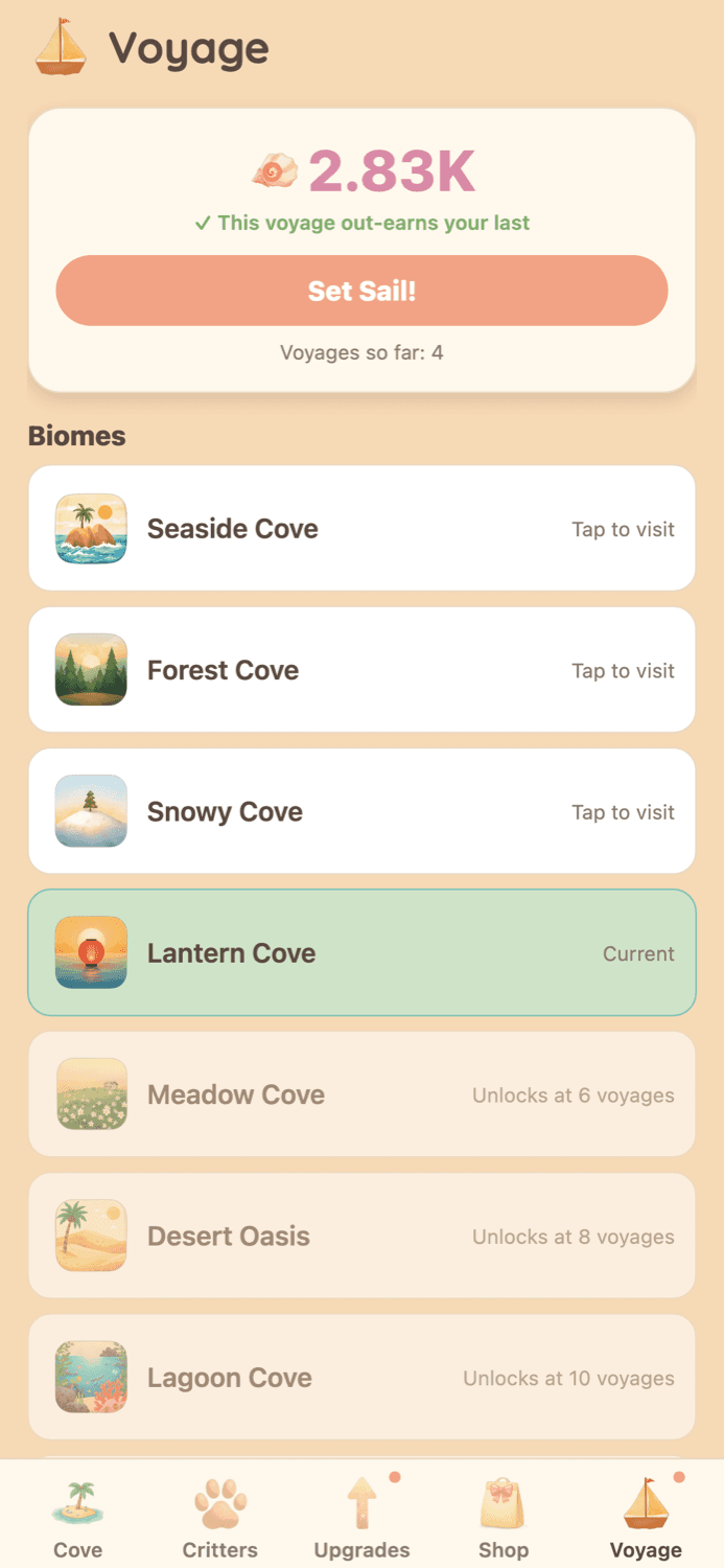 Critter Cove — Set sail for new worlds